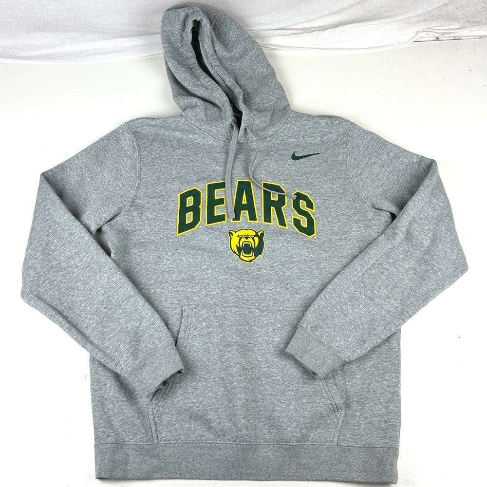 Nike Gray Bears Hooded Sweatshirt with Yellow & Green Logo